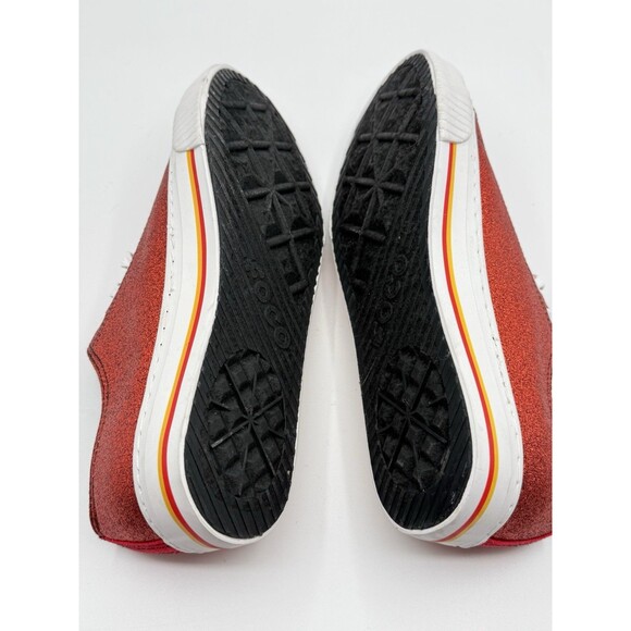 FOCO Kansas City Chiefs NFL Womens Color Glitter Red Canvas Shoes - 10‎ NEW - Picture 6 of 6